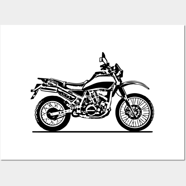 XLV750R Motorcycle Sketch Art Wall Art by DemangDesign